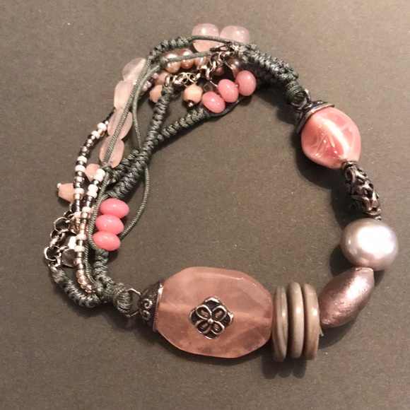 Silpada Jewelry - SILPADA Stretch Silver & Pink Bracelet